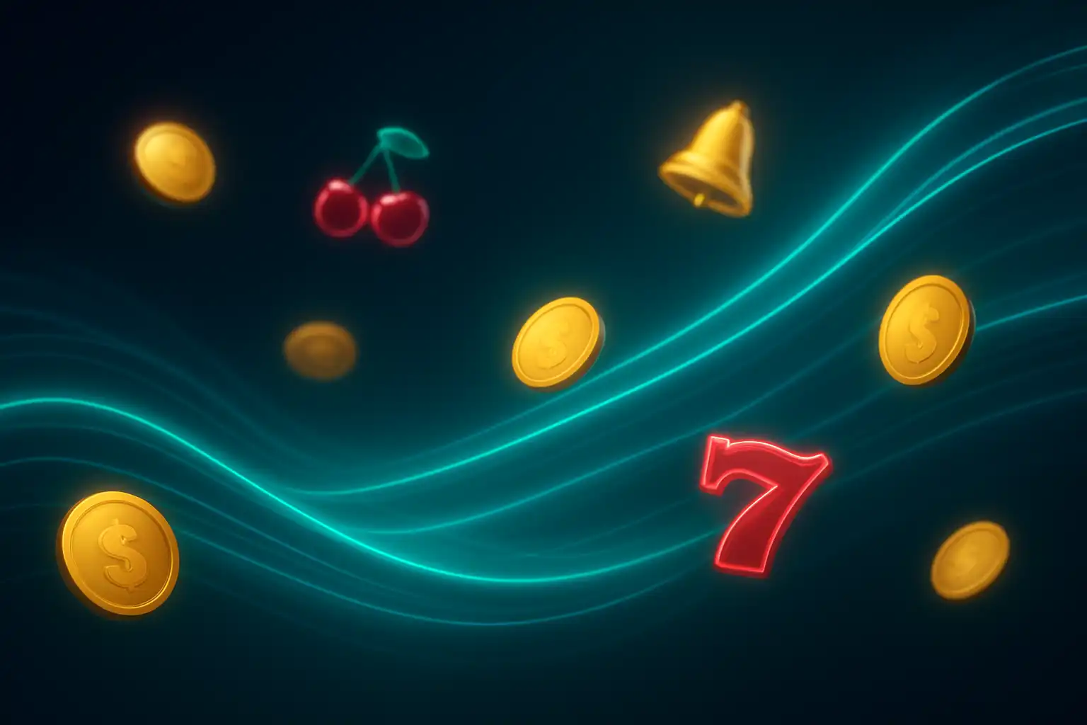 Citobet Casino welcome bonus hero banner with slot symbols and glowing turquoise lights