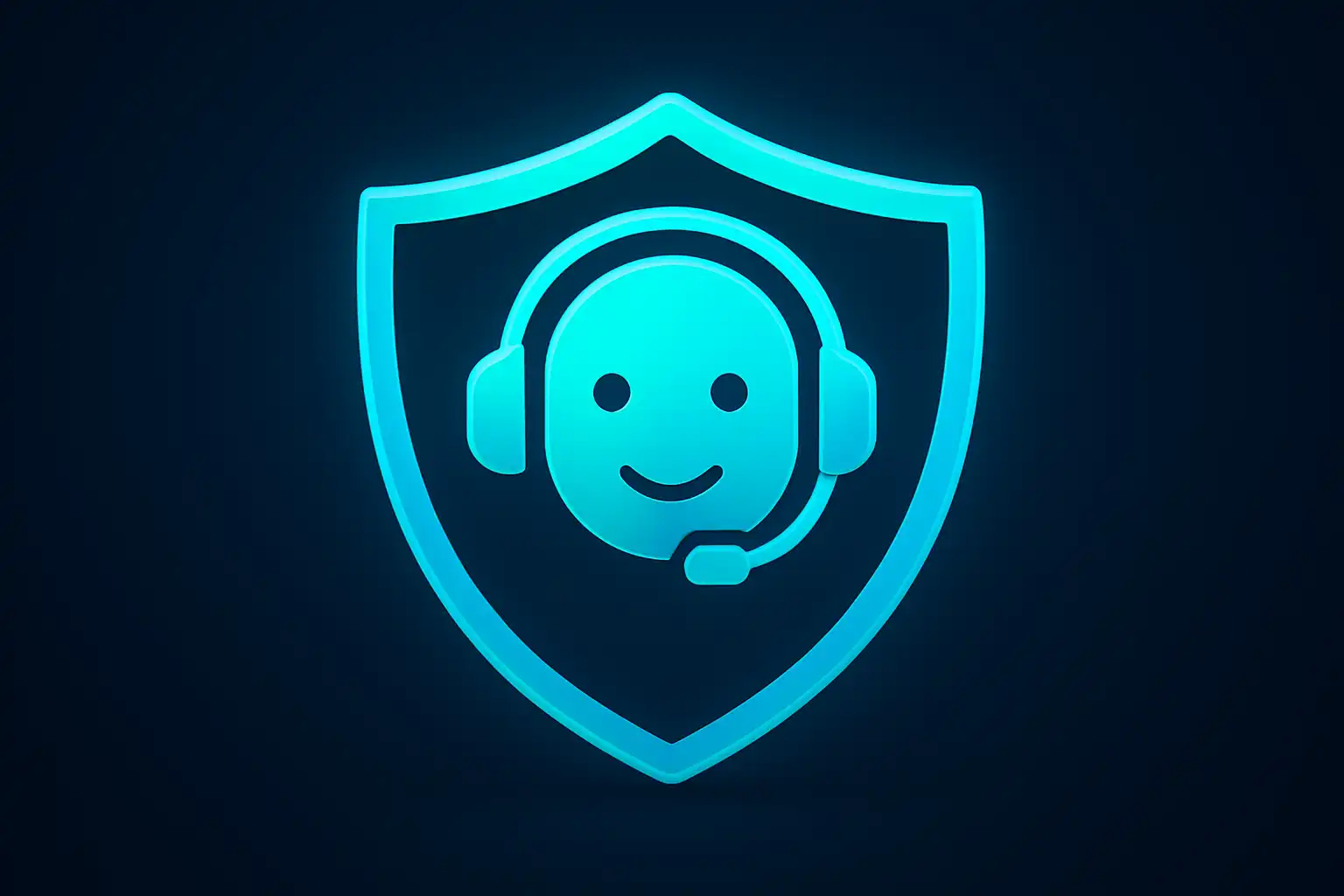 Citobet casino support team icon with a secure shield and turquoise glow representing trust